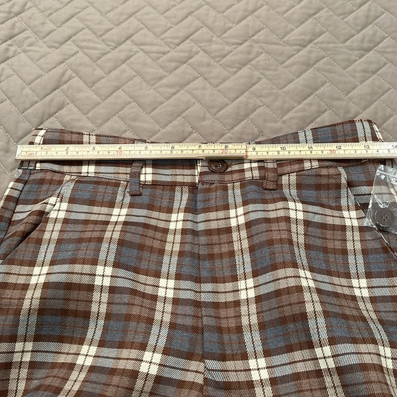 RSQ Womens Wide Leg Brown Plaid Pants/NWT/S - Picture 12 of 16